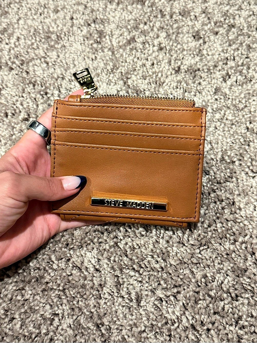 Steve Madden Bhayden Card Case Wallet Brown